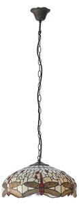 Endon 70824 - Lustr na řetězu Tiffany DRAGONFLY 3xE27/60W/230V pr. 41 cm