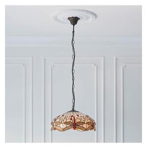 Endon 70824 - Lustr na řetězu Tiffany DRAGONFLY 3xE27/60W/230V pr. 41 cm