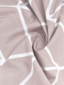 Růžové povlečení na dvoulůžko z ranforce bavlny by46, 200 x 200 cm