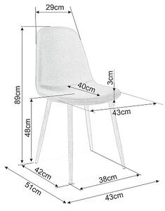 Jídelní čalouněná židle FOKS béžová/dub