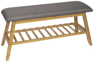 LAVICE S BOTNÍKEM, šedá, přírodní barvy, 90/45/30 cm Carryhome - Regály na boty