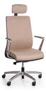 Kancelářská židle TITAN s opěrkou hlavy, béžová