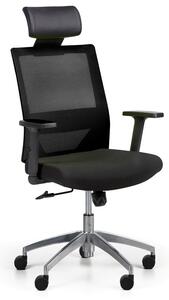 Kancelářská židle se síťovaným opěrákem WOLF II 1+1 ZDARMA, černá