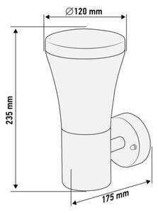 Venkovní nástěnná lampa 1xE27/15W/230V IP44