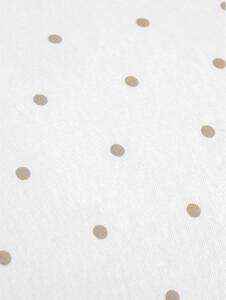 Bílo-béžové flanelové povlečení na jednolůžko Fovere Betty, 200 x 200 cm