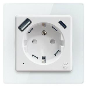 Immax NEO 07553L - Chytrá zásuvka E 16A/230V + 1xUSB-A+1xUSB C PD 20W