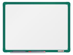 Bílá magnetická popisovací tabule boardOK, 600 x 450 mm, zelený rám