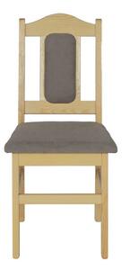 Čalouněná židle KT102, borovice (Potah: T23, Barva dřeva: Přírodní (lakovaná))