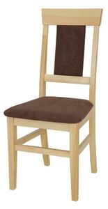 Čalouněná židle KT118, borovice (Potah: T23, Barva dřeva: Přírodní (lakovaná))