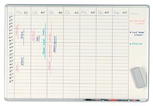 Týdenní plánovací tabule ekoTAB, 1000 x 700 mm, lakovaná