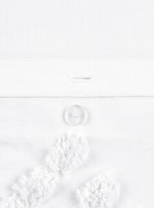 Bílé povlečení na dvoulůžko z bavlněného perkálu Westwing Collection Fia, 200 x 200 cm