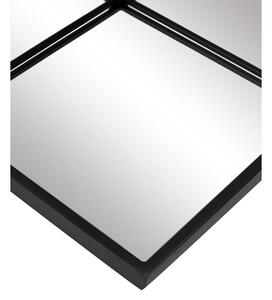 Nástěnné zrcadlo s černým kovovým rámem Westwing Collection Clarita, 70 x 70 cm