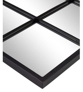 Nástěnné zrcadlo s černým kovovým rámem Westwing Collection Clarita, 60 x 90 cm