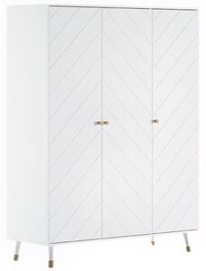Bílá lakovaná šatní skříň Vipack Billy 200 x 150 cm