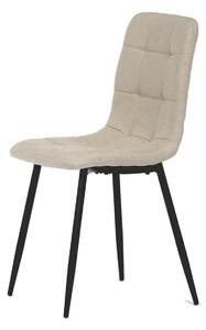Jídelní židle krémová látka, kovová podnož CT-281 CRM2