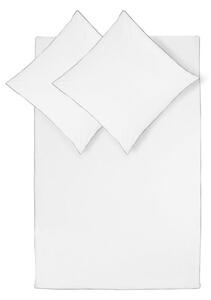 Bílé povlečení na dvoulůžko z bavlněného perkálu Westwing Collection, 200 x 200 cm