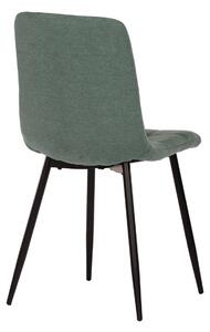 Jídelní židle zelená látka, kovová podnož CT-281 GRN2