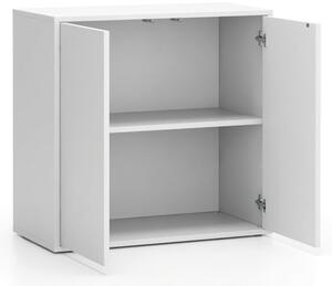 Kancelářská skřínka s dveřmi LAYERS, krátká, 800 x 400 x 777, bílá