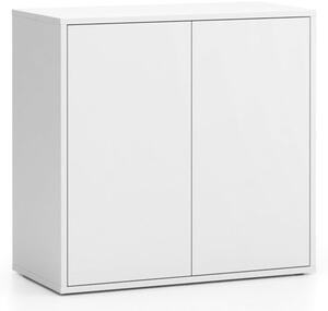 Kancelářská skřínka s dveřmi LAYERS, krátká, 800 x 400 x 777, bílá