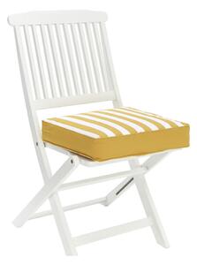 Žluto-bílý bavlněný podsedák Westwing Collection Timon, 40 x 40 cm