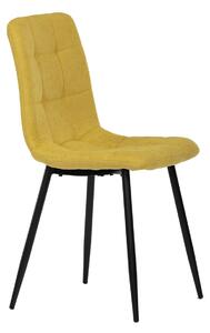 Jídelní židle žlutá látka, kovová podnož CT-281 YEL2