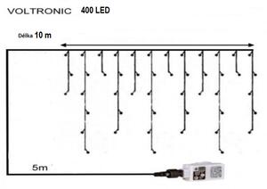 VOLTRONIC světelný déšť - 400 LED, teplá/studená bílá