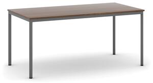 Jídelní stůl, 1600 x 800 mm, tmavě šedá podnož, ořech