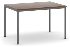 Jídelní stůl, 1200 x 800 mm, tmavě šedá podnož, ořech