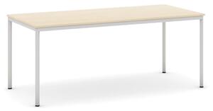 Jídelní stůl, 1800 x 800 mm, šedá podnož, bříza