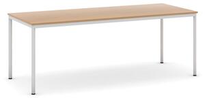 Stůl jídelní, 2000 x 800 mm, šedá podnož, buk