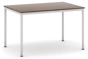 Jídelní stůl, 1200 x 800 mm, šedá podnož, ořech