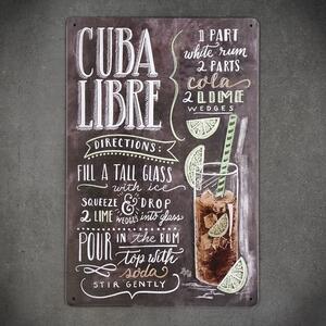 Kovová cedule Cuba Libre recipe