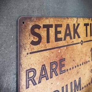 Kovová cedule Steak timer 2
