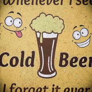 Kovová cedule Cold Beer 2