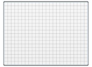 Bílá keramická popisovací tabule s potiskem ekoTAB, 1200 x 1000 mm, čtverce/rastr
