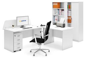 Sestava kancelářského nábytku MIRELLI A+, typ A, bílá
