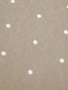 Bílo-béžové flanelové povlečení na jednolůžko Fovere Betty, 135 x 200 cm