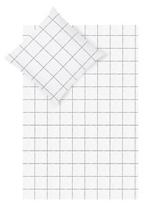 Bílo-černé bavlněné povlečení na jednolůžko Westwing Collection Juna, 135 x 200 cm