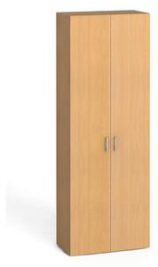 Kancelářská skříň s dveřmi KOMBI, 5 polic, 2233 x 800 x 400 mm, buk