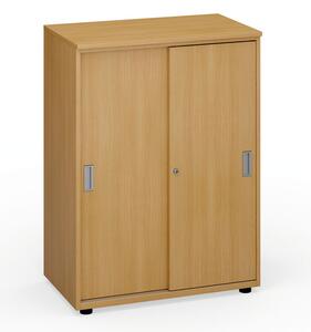 Kancelářská skříň zasouvací dveře PRIMO Classic, 1087x800x420 mm, buk