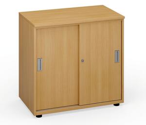 Kancelářská skříň se zasouvacími dveřmi PRIMO Classic, 740x800x420 mm, buk