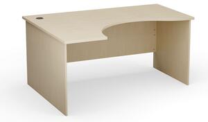 Ergonomický kancelářský pracovní stůl PRIMO Classic, 160 x 120 cm, levý, bříza