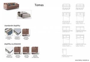 TOMAS - rohová sedací souprava s rozkládací postelí