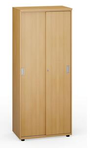 Kancelářská skříň s zasouvacími dveřmi PRIMO, 1781 x 800 x 420 mm, třešeň