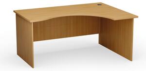 Ergonomický kancelářský pracovní stůl PRIMO Classic, 160 x 120 cm, pravý, buk