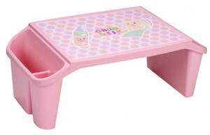 Jídelní stolek pro děti i dospělé - Růžová
