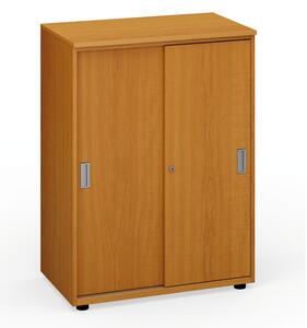 Kancelářská skříň zasouvací dveře PRIMO Classic, 1087x800x420 mm, třešeň