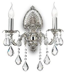 Závěsné stropní svítidlo Ideal lux Impero 002408 6x40W E14 - starožitné stříbro/luxusní