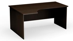 Rohový kancelářský pracovní stůl PRIMO Classic, 160 x 120 cm, levý, wenge