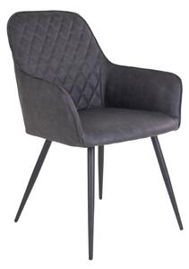 Sada 2 tmavě šedých jídelních židlí House Nordic Harbo